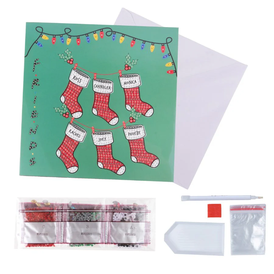 "Holiday Cheer" Friends Crystal Art Card Kit - Image 3