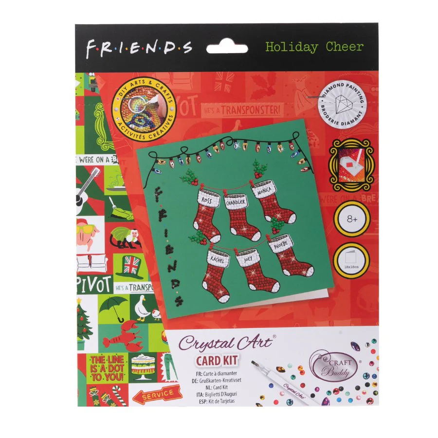 "Holiday Cheer" Friends Crystal Art Card Kit - Image 8