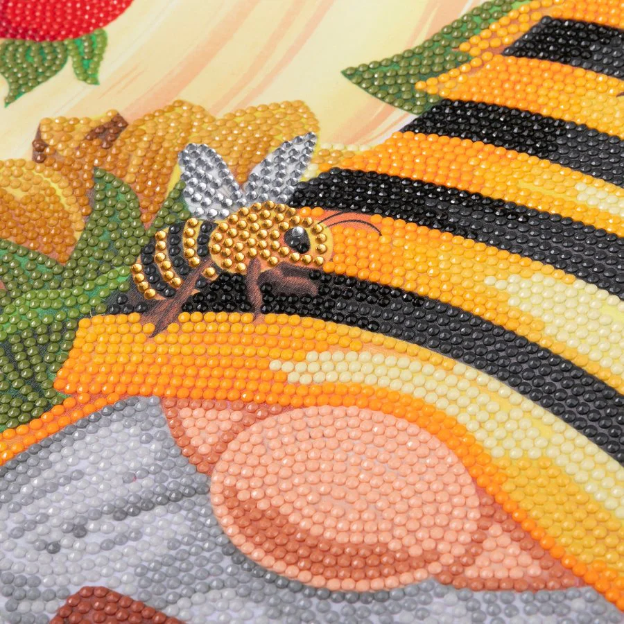 "Honey Bee Gnome" Crystal Art Scroll - Image 3