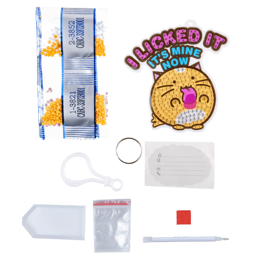 I Licked It Crystal Art Bag Charm Kit Fuzzballs - Image 5