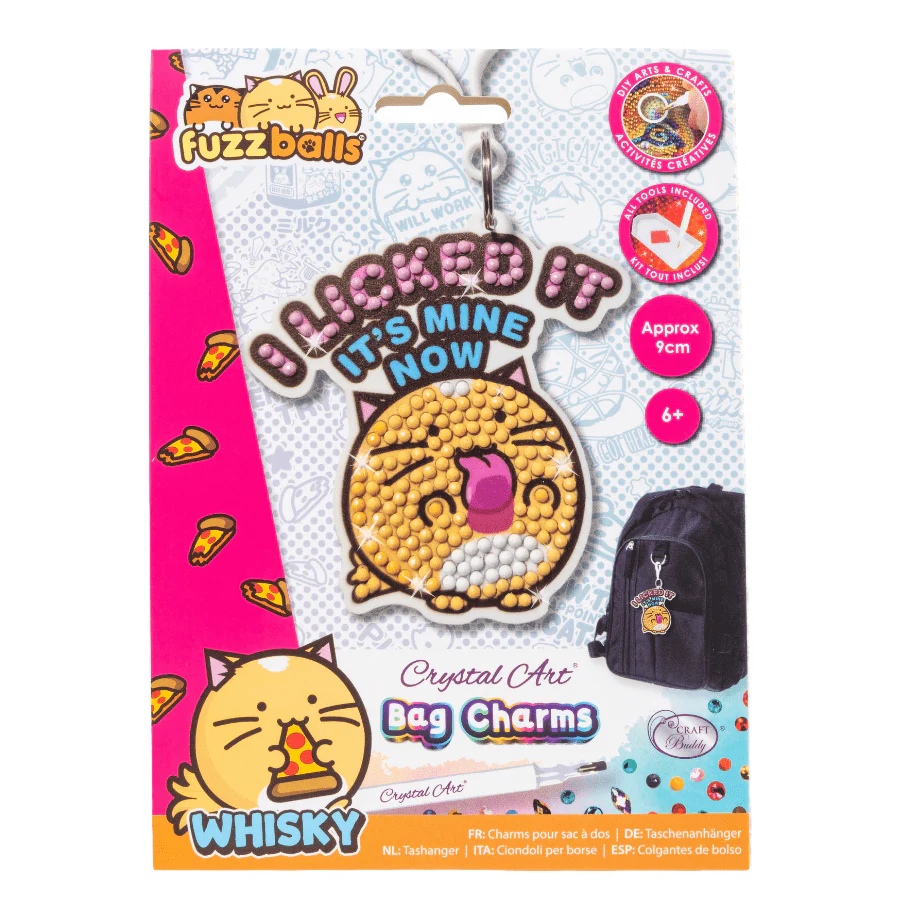 I Licked It Crystal Art Bag Charm Kit Fuzzballs - Image 7