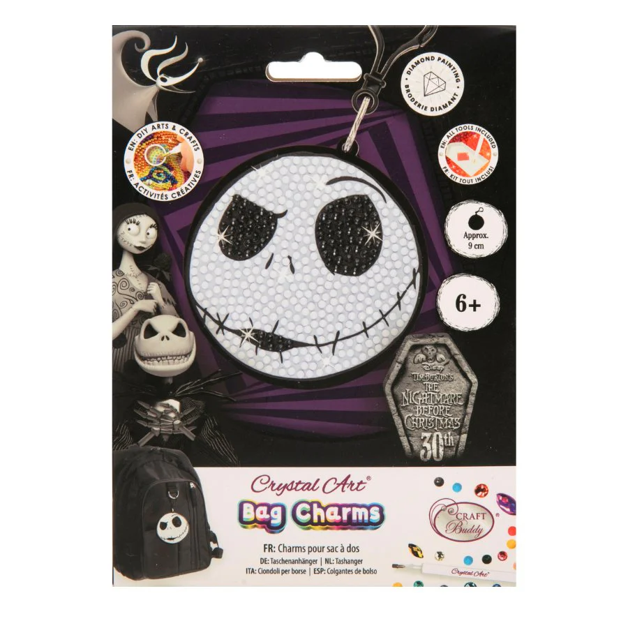 "Jack Skellington" Crystal Art Bag Charm Kit - Image 6