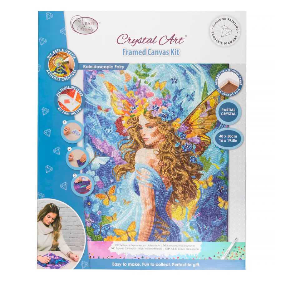 Kaleidoscopic Fairy Crystal Art Canvas Kit 40x50cm - Image 7