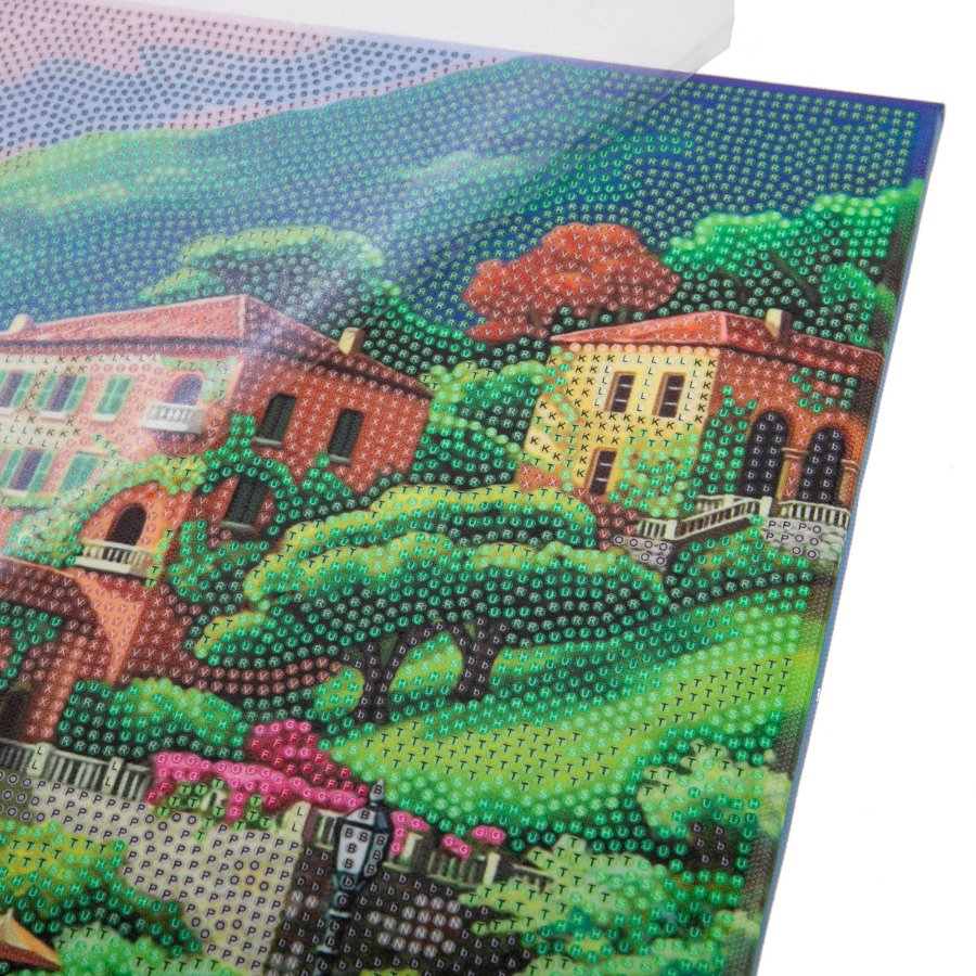 "Lakeside Terrace" Crystal Art Canvas 40x50cm - Image 4