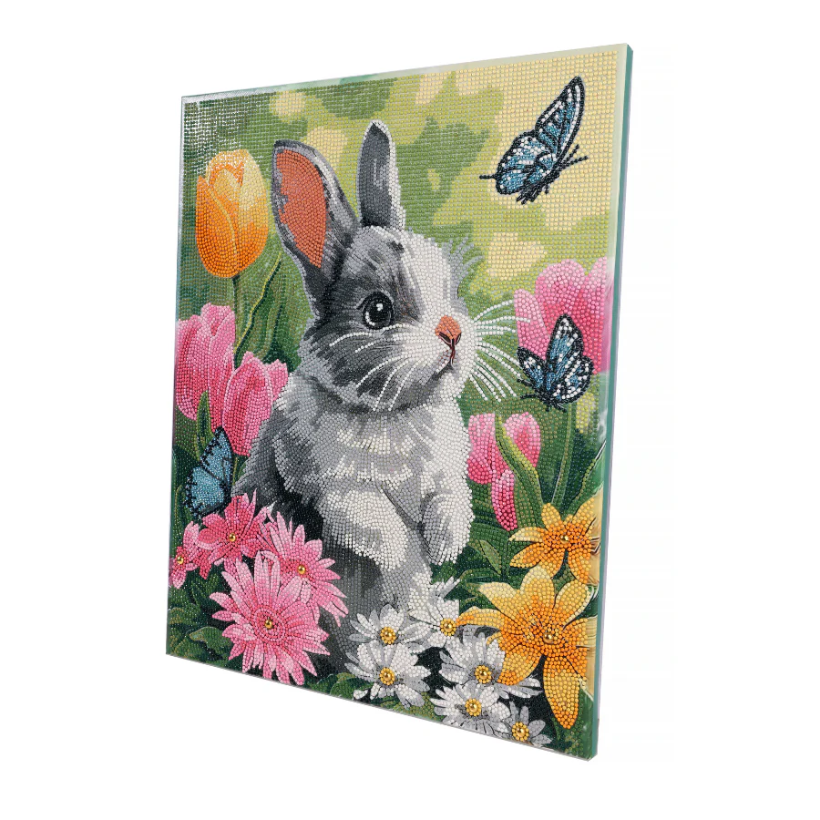 Little Rabbit Crystal Art Canvas Kit 40x50cm - Image 9