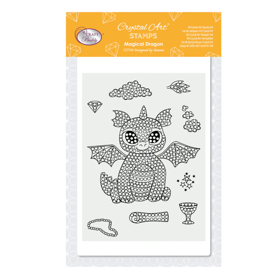 "Magical Dragon" Crystal Art A6 Stamp Set - Image 5