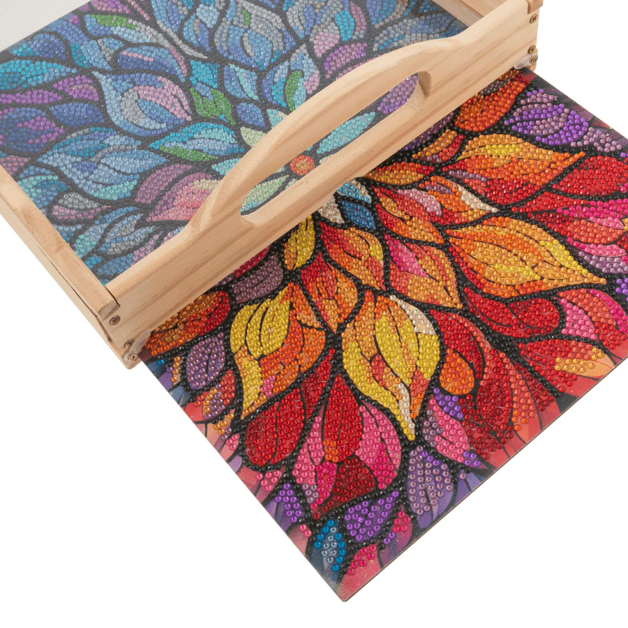 Mandala Crystal Art MDF Tray Set of 2 - Image 5