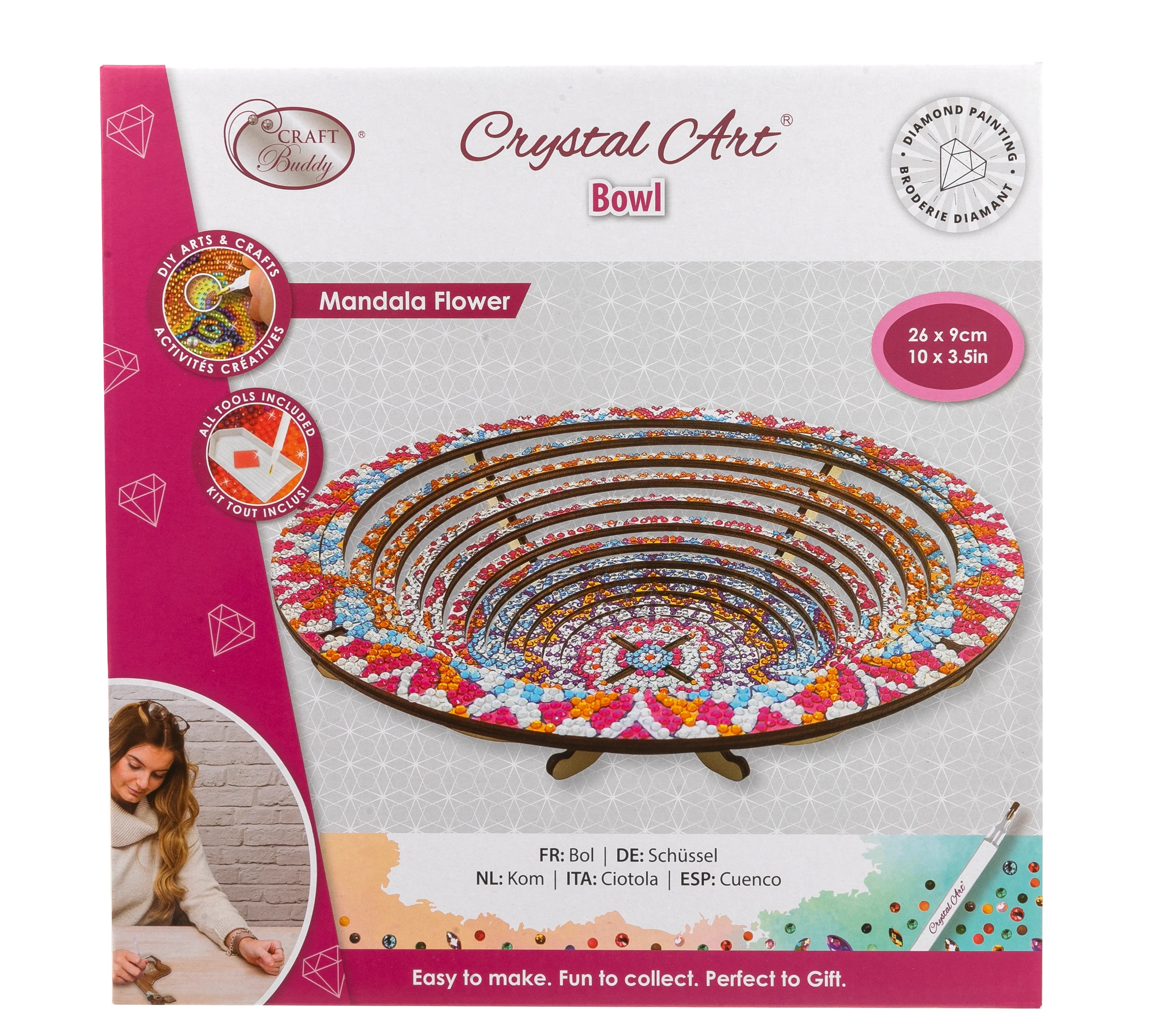 Mandala Flower Crystal Art Bowl Kit - Image 3