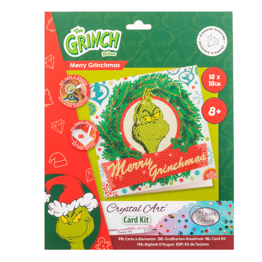 Merry Grinchmas Crystal Art Card 18x18cm - Image 7