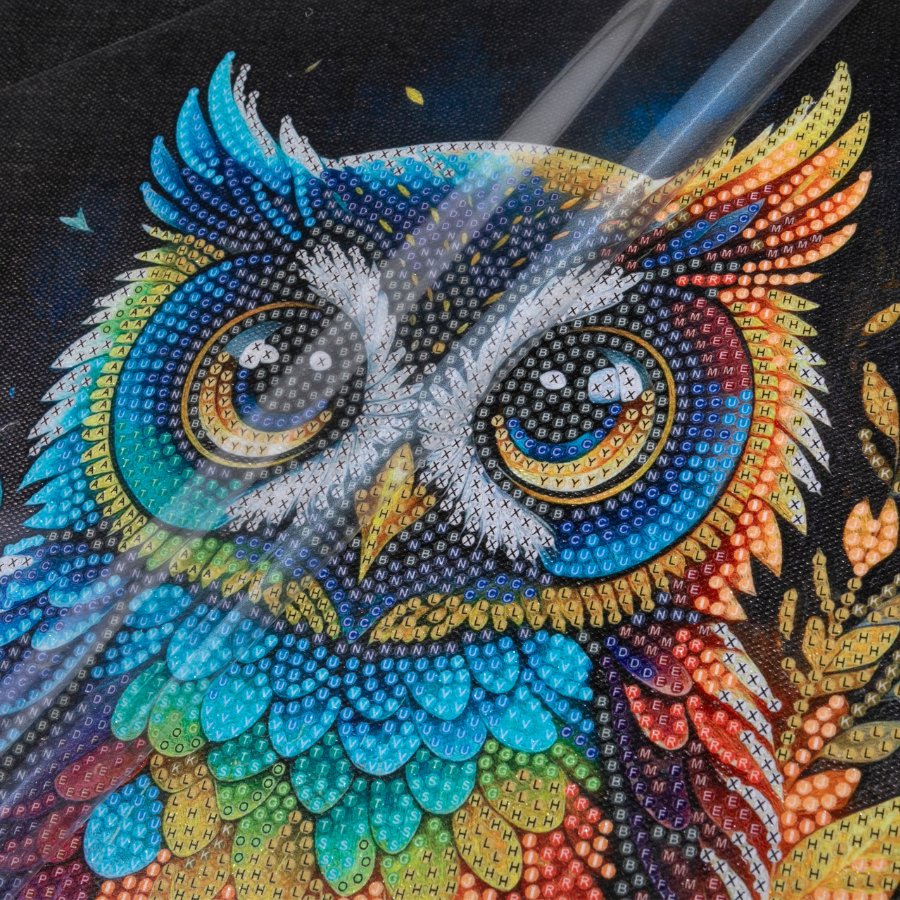 "Owl" Crystal Art Canvas Kit 30x30cm - Image 4