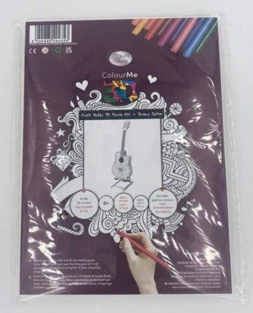 "Groovy Guitar" 3D Colour Me! Puzzle Kit - Image 3
