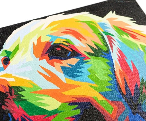 "Colourful Pup" Paint By Numb3rs Kit 30x30cm - Image 3
