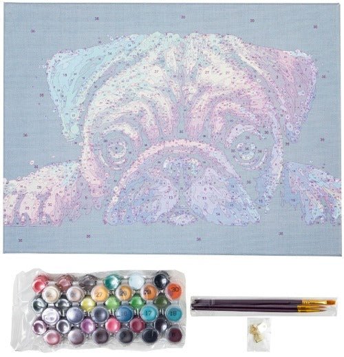 "Pup's Dream" Paint by Numb3rs Framed Kit 30x40cm - Image 5