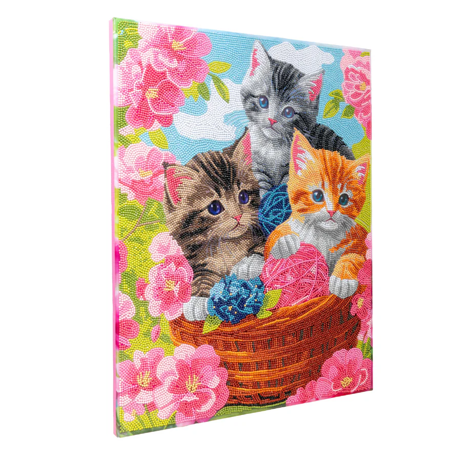 Playful Cats Crystal Art Canvas Kit 40x50cm - Image 8