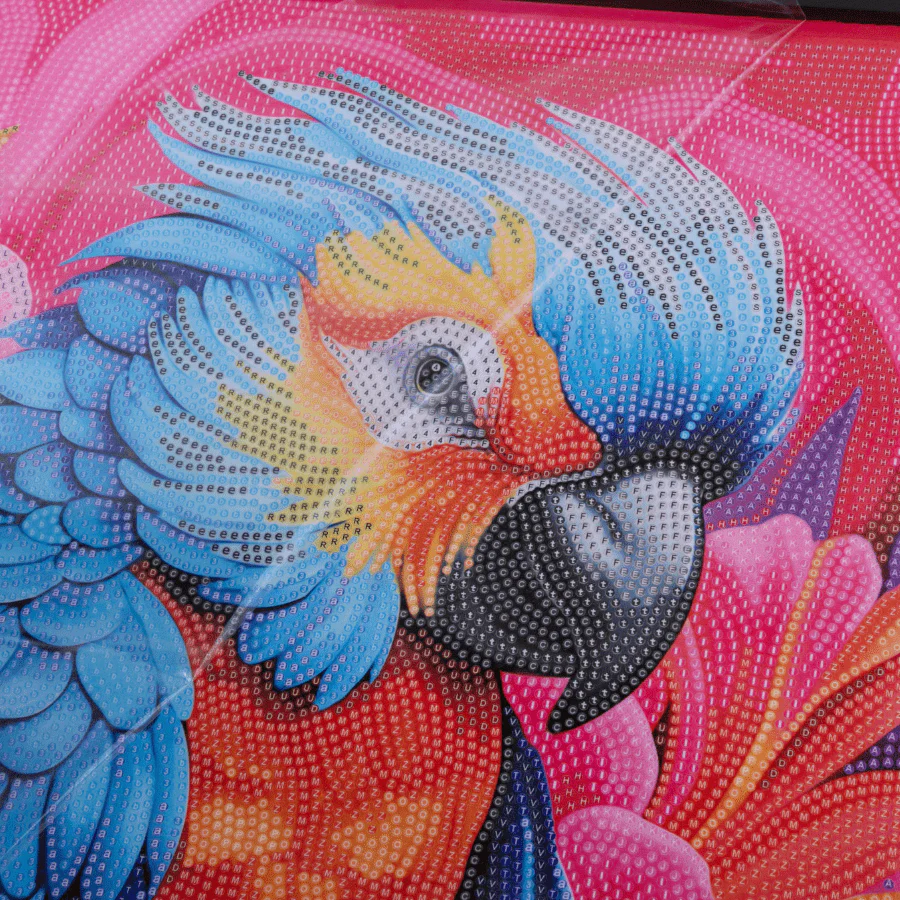 "Pretty Parrot" Crystal Art Scroll Kit 40x50cm - Image 4