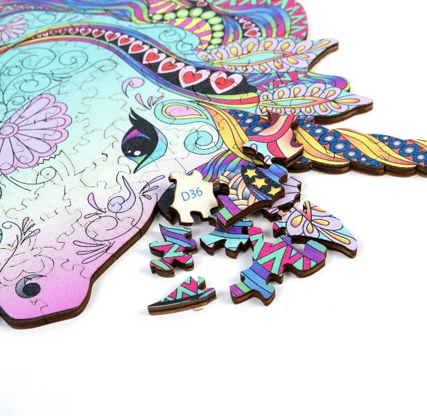 "Unicorn" Wooden Puzzle A3 - Image 2