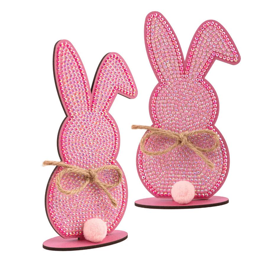 "Easter Rabbits" Crystal Art Wooden Kit Set of 4 - Image 7