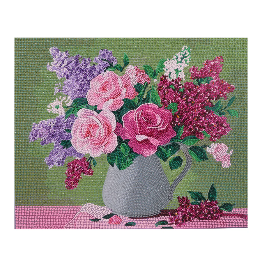 Rose & Lilac Harmony Crystal Art Framed Canvas Kit 50x40cm - Image 5