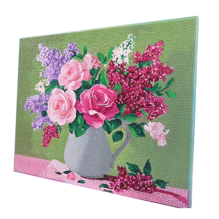 Rose & Lilac Harmony Crystal Art Framed Canvas Kit 50x40cm - Image 7
