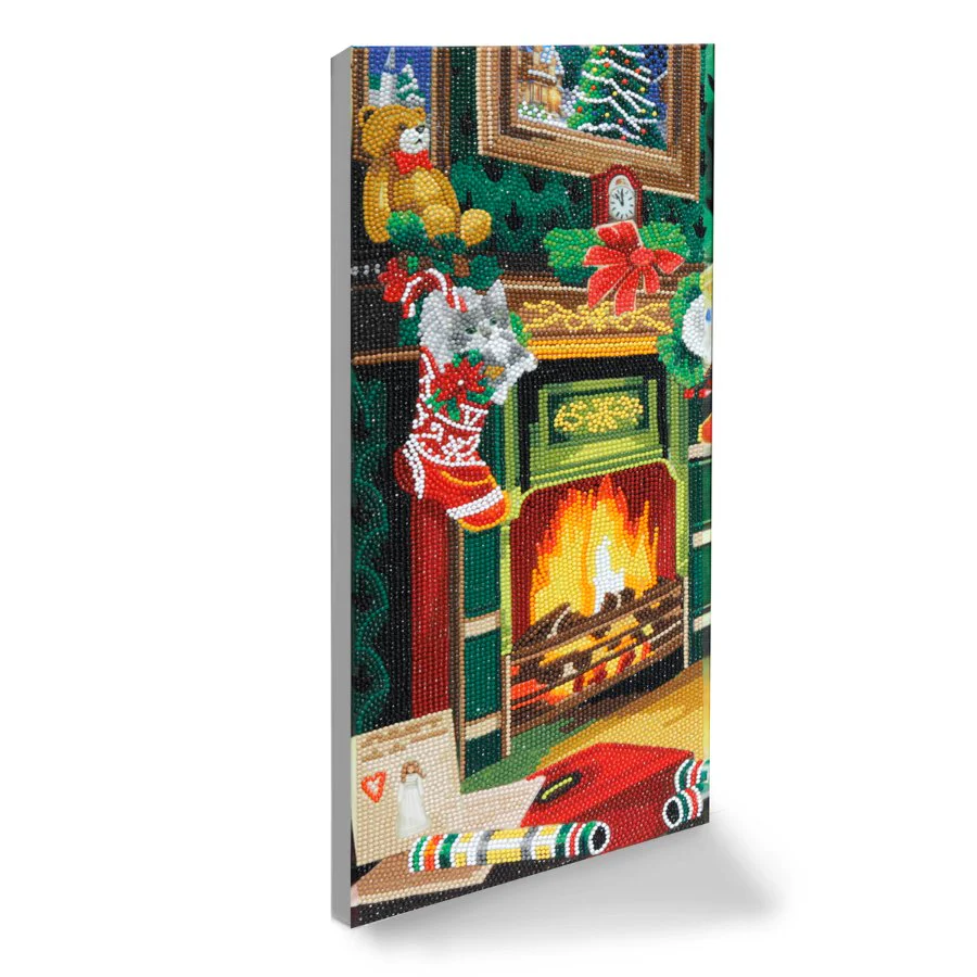 "Santa" Crystal Art Canvas Triptych Set of 3 - Image 3