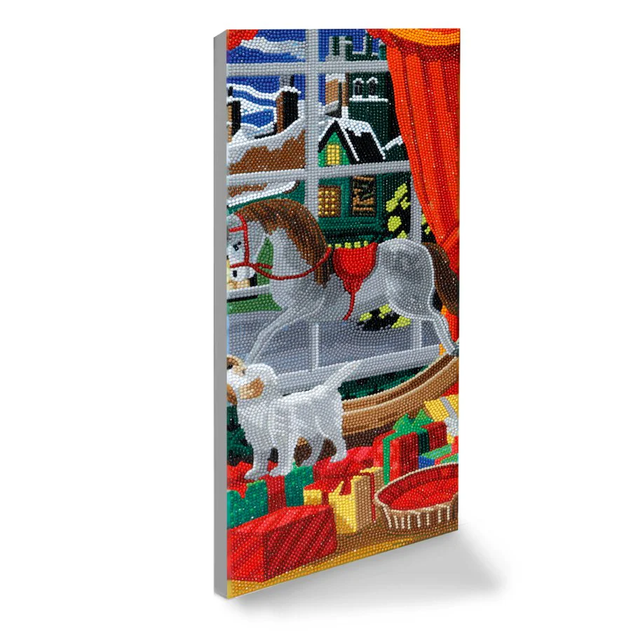 "Santa" Crystal Art Canvas Triptych Set of 3 - Image 5