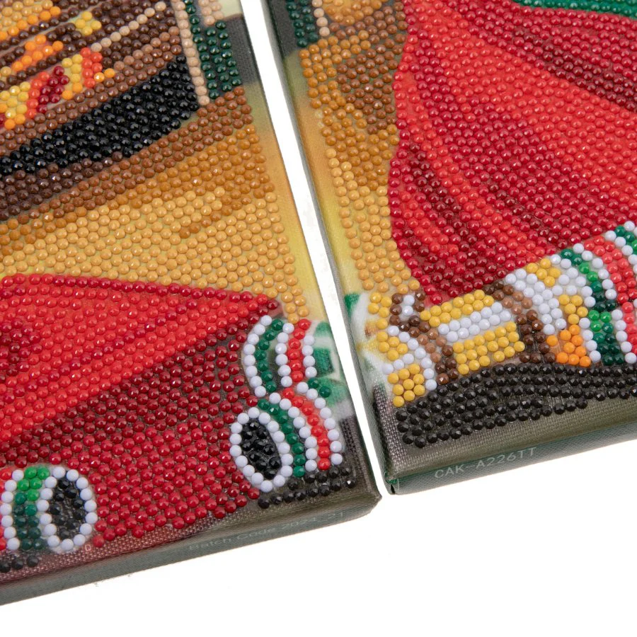 "Santa" Crystal Art Canvas Triptych Set of 3 - Image 7