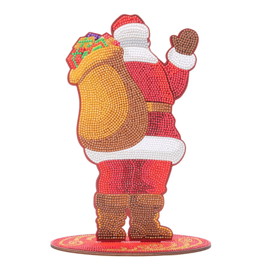 "Santa" Crystal Art Wooden Decoration - Image 5