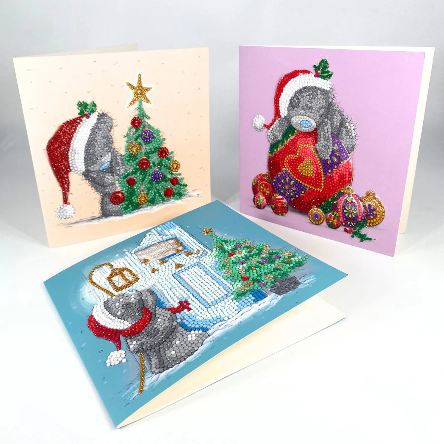 Season Sparkle Tatty Teddy Crystal Art Card Kit 18x18cm - Image 3
