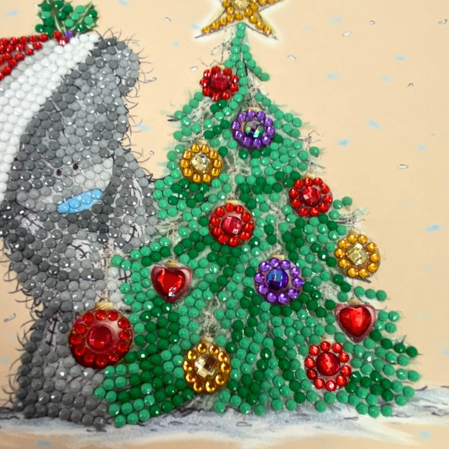Season Sparkle Tatty Teddy Crystal Art Card Kit 18x18cm - Image 6