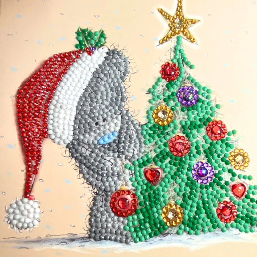 Season Sparkle Tatty Teddy Crystal Art Card Kit 18x18cm - Image 8