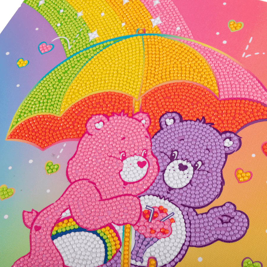 Showered With Love Crystal Art Canvas Kit Care Bears 30x30cm - Image 2