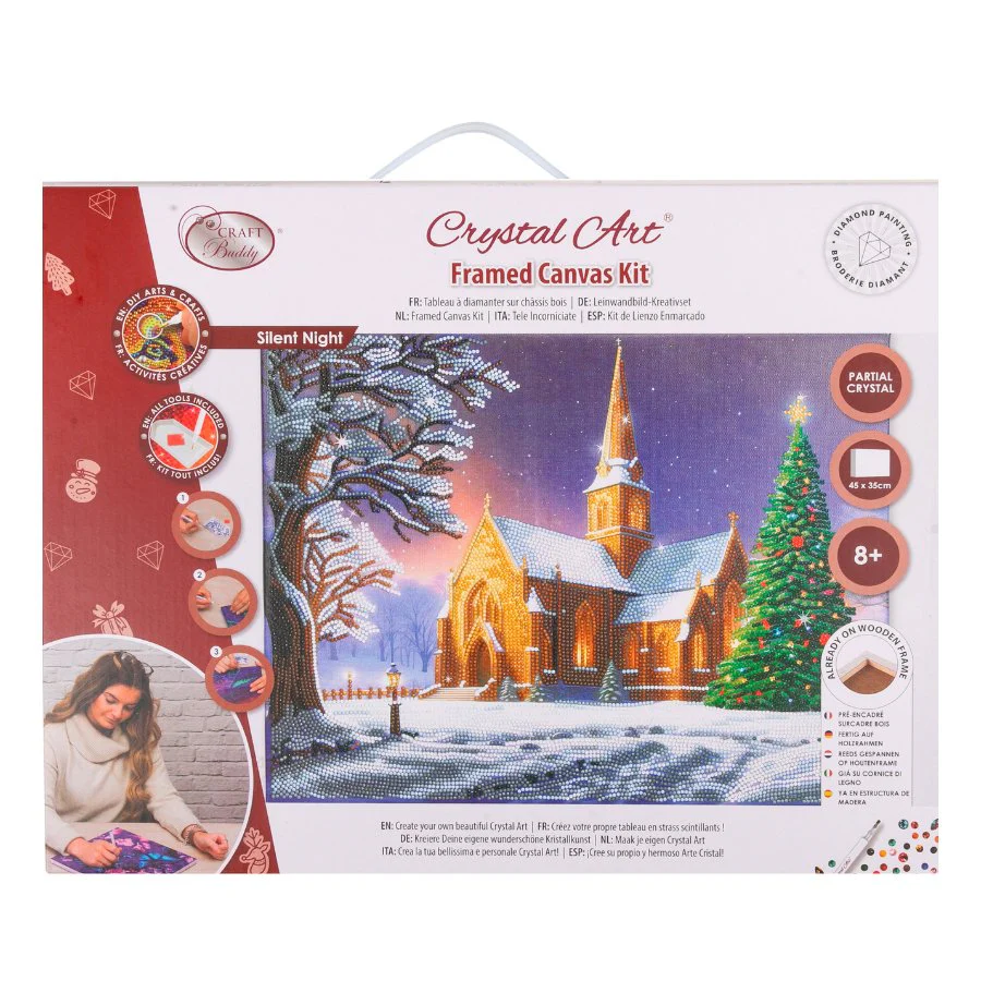 "Silent Night" Crystal Art Canvas Kit 45cmx35cm - Image 6