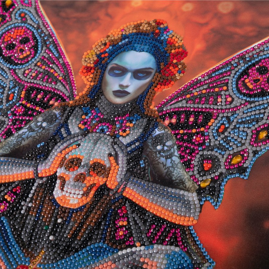 "Skull Fairy" Crystal Art Scroll Kit 40x50cm - Image 4