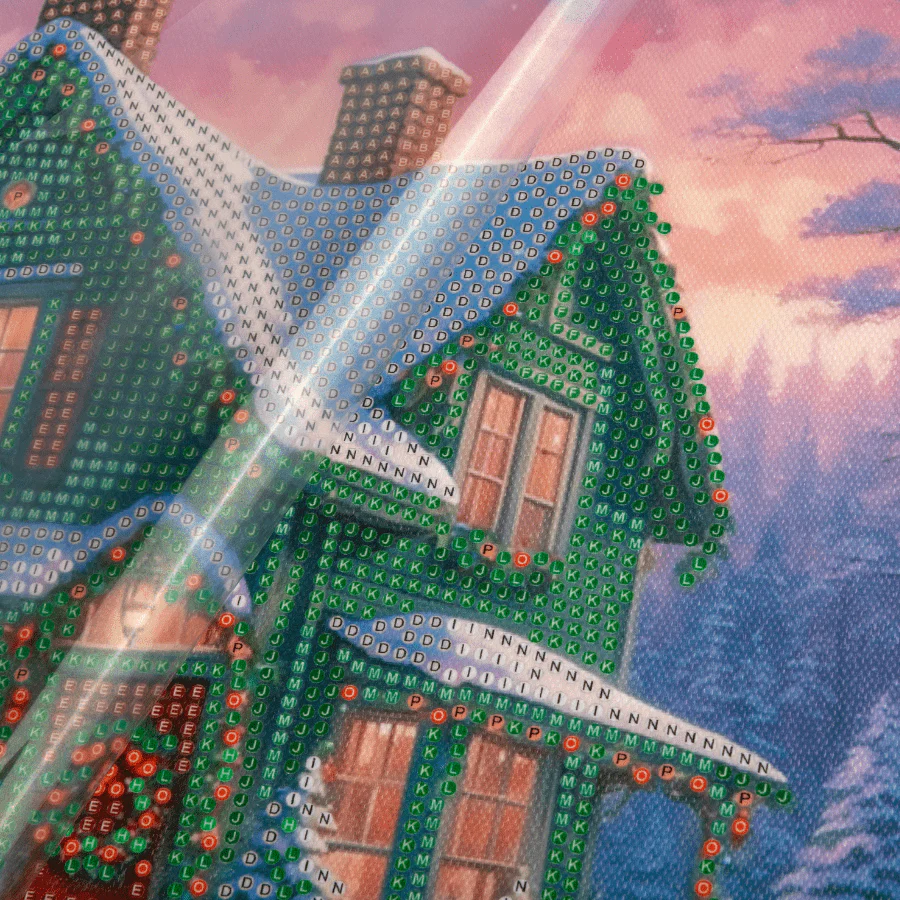 Snowy Paradise Crystal Art Canvas Kit 30x30cm - Image 3