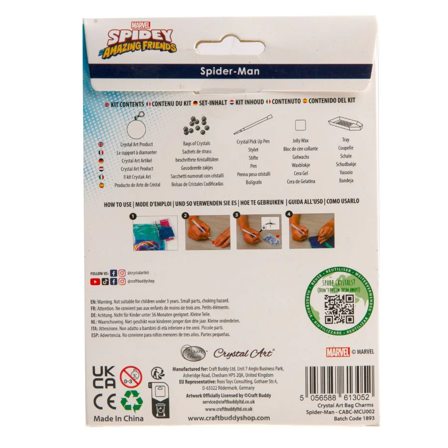 "Spiderman" Crystal Art Bag Charm Kit MARVEL - Image 8