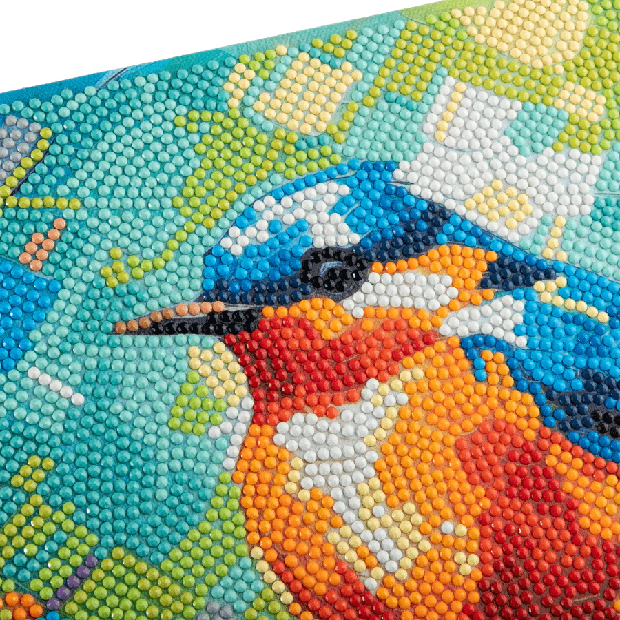 "Spring Robin" Crystal Art Canvas Kit 30x30cm - Image 4