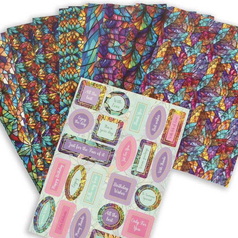 Craft Buddy Stained Glass Papercrafting Kit - 30x Cards - Image 3
