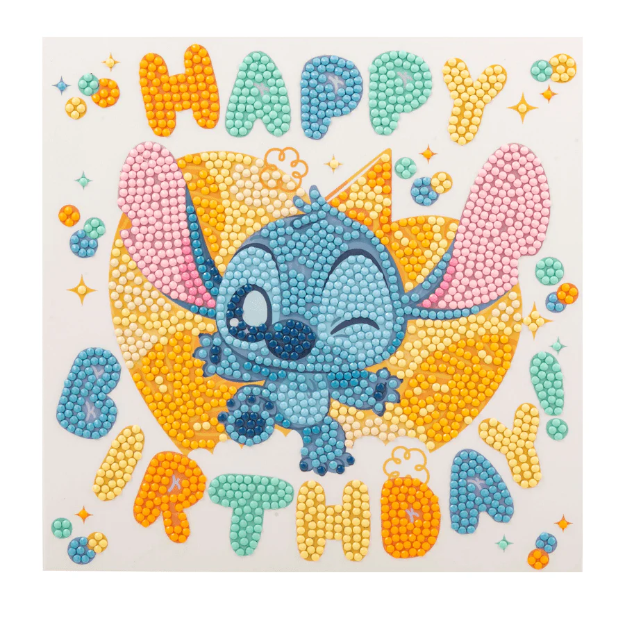 Stitch Birthday Crystal Art Card 18x18cm Disney - Image 5