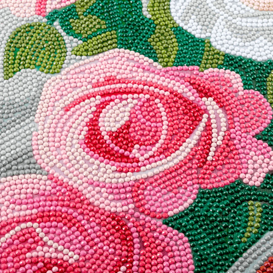 Tea and Roses Crystal Art Framed Canvas Kit 40x50cm - Image 2