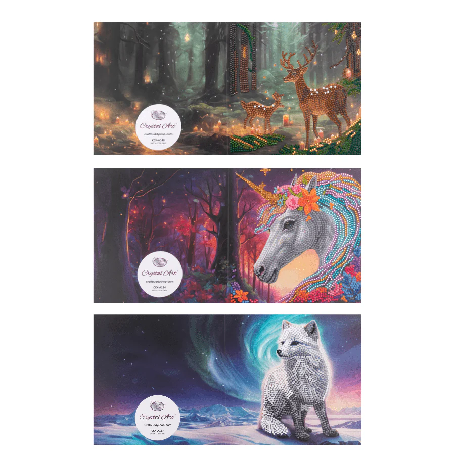 The 'Enchanted Collection' Set of 6 Crystal Art Cards - Image 5