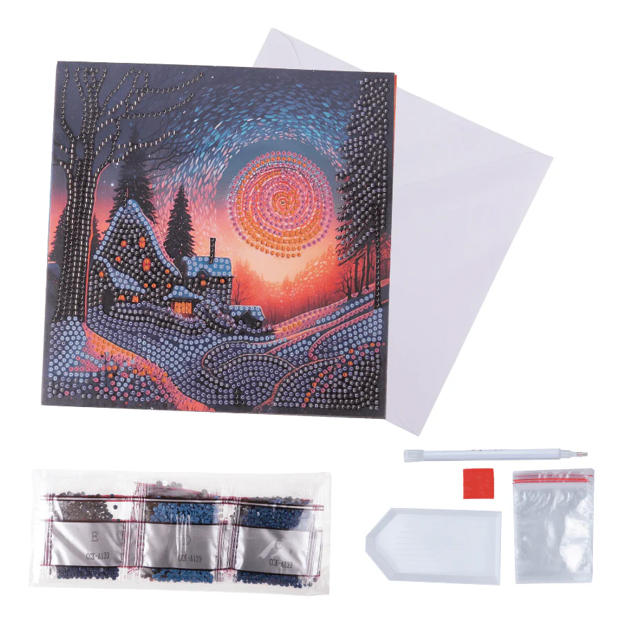 The 'Enchanted Collection' Set of 6 Crystal Art Cards - Image 7