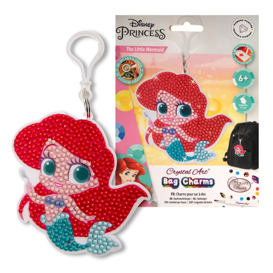 "The Little Mermaid" Crystal Art Bag Charm Kit Disney - Image 2
