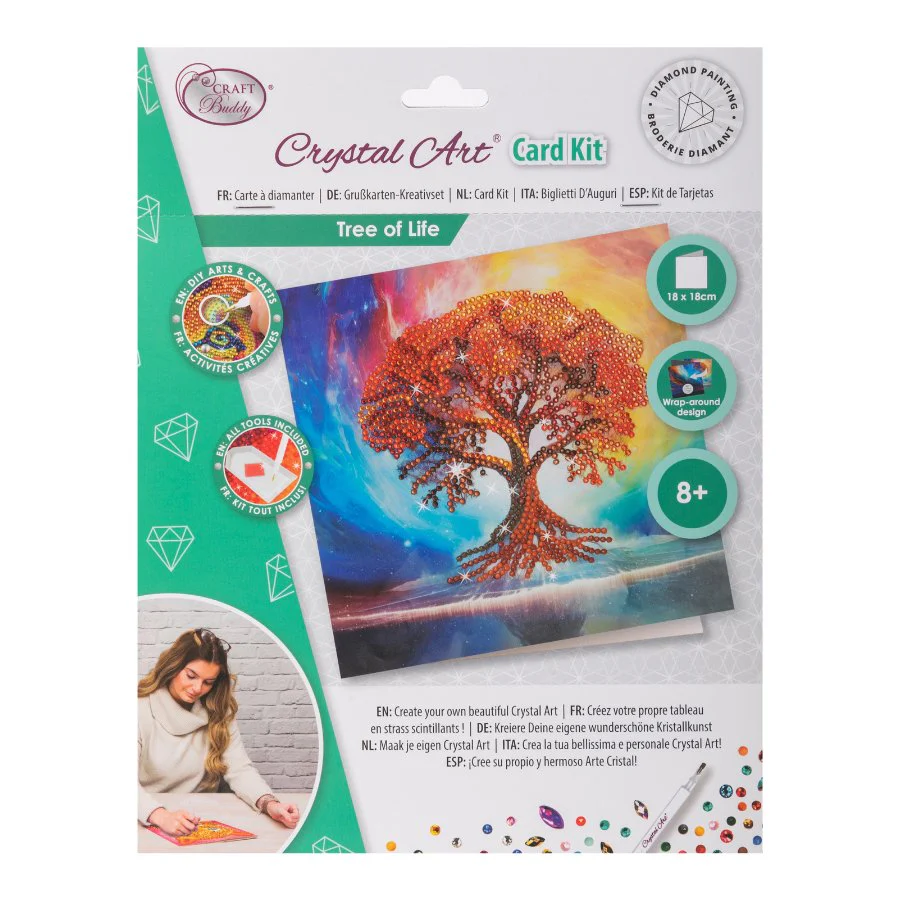"Tree Of Life" Crystal Art Card 18x18cm - Image 7