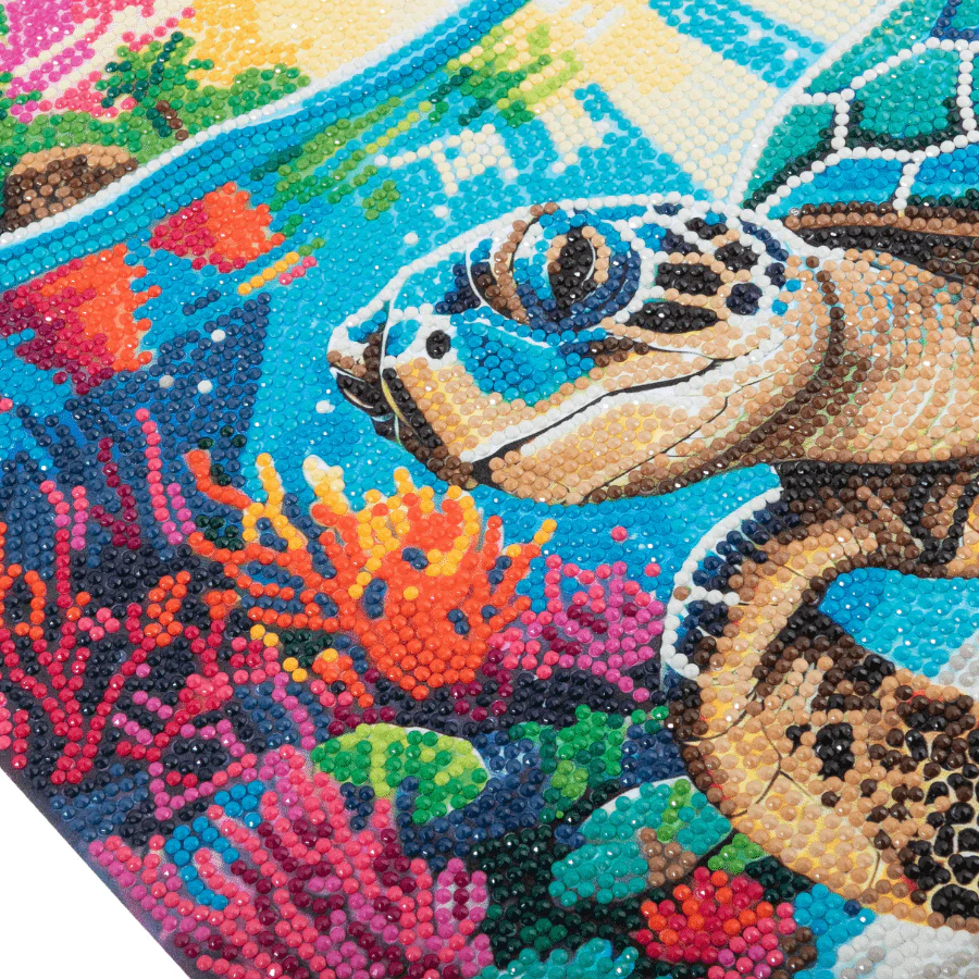 Tropical Turtle Paradise Crystal Art Scroll Kit 40x50cm - Image 3