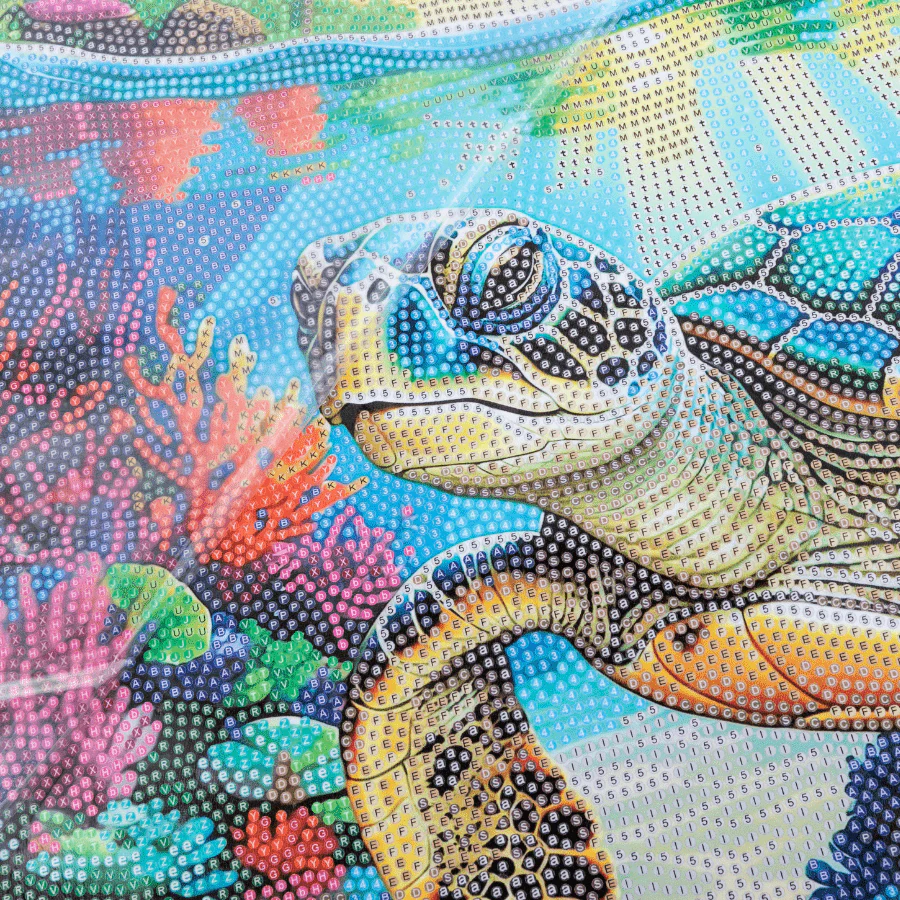 Tropical Turtle Paradise Crystal Art Scroll Kit 40x50cm - Image 4