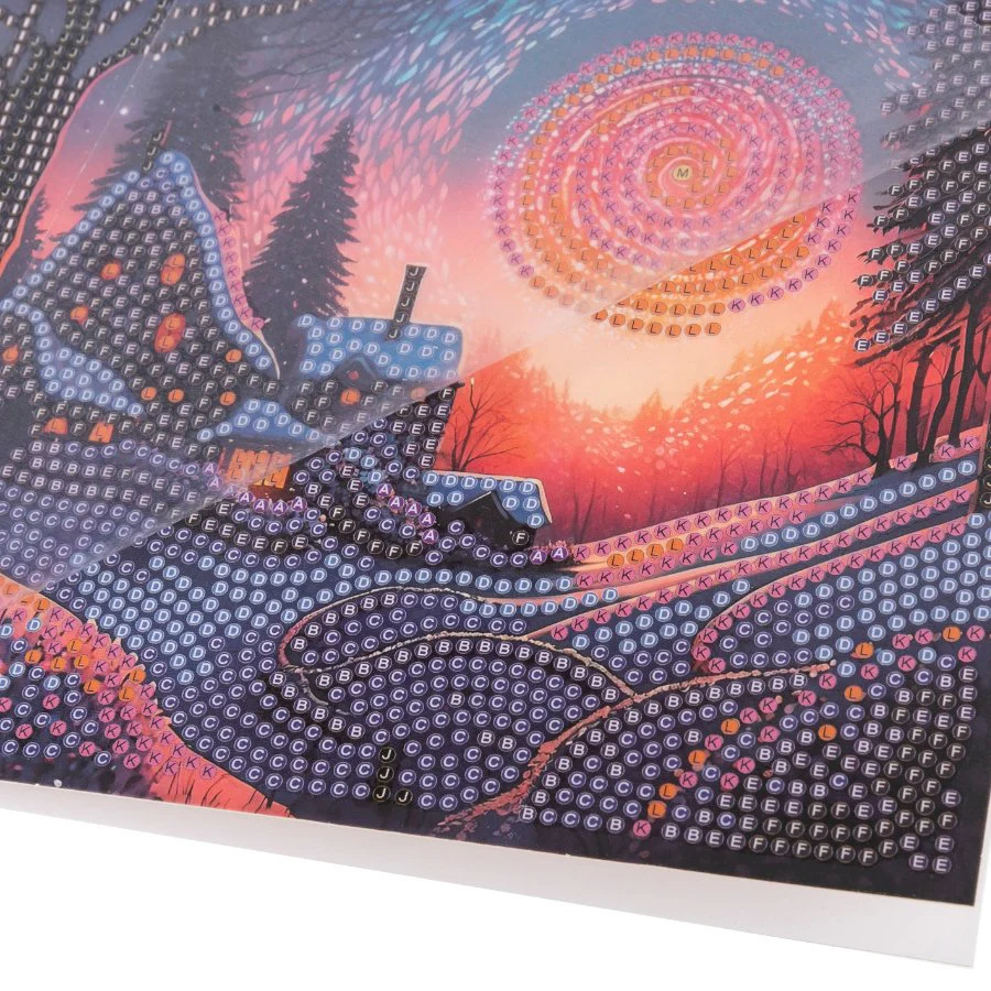 "Twilight Glow" Crystal Art Card 18x18cm - Image 6