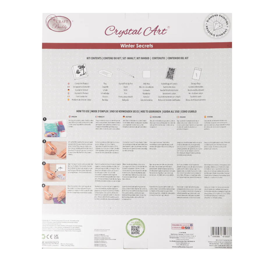 Winter Secrets Crystal Art Framed Canvas Kit 40x50cm - Image 8